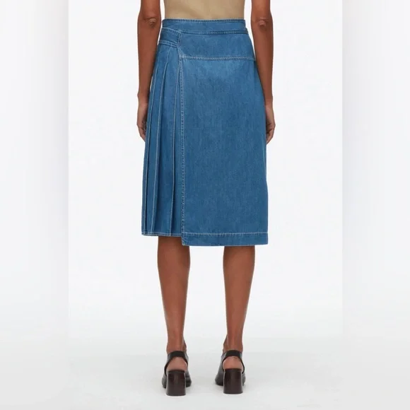 3.1 Phillip lim Chambray Wrap Midi Skirt NWT - Picture 3 of 12